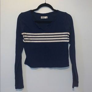 Navy blue long sleeve Hollister shirt